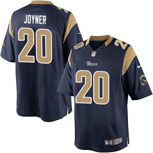 Men's Limited Lamarcus Joyner Nike Jersey Navy Blue Home - #20 NFL Los Angeles Rams